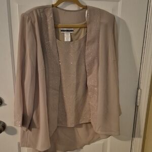 Dana Kay 3 Piece Outfit Biege Size 18w Perfect Mother Of The Bride Outfit